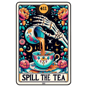 120pcs Spill The Tea Tarot Card Acrylic Charm