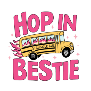 StruggleBusSticker 10pcs Hop In Bestie Badge Reel Topper Charm, Earring Charm, Acrylic Charm