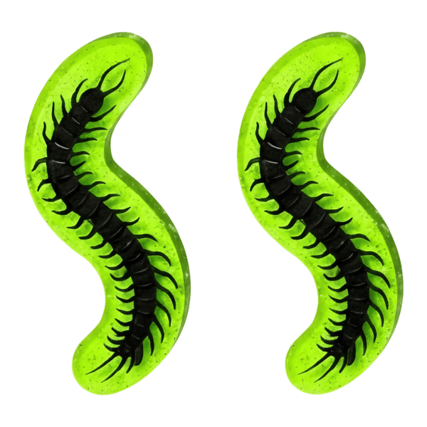 10pcs CENTIPEDE Badge Reel Topper, Earring Charm, Acrylic Charm, Keychain Charm