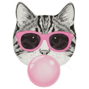 do 10pcs BUBBLEGUM CAT Badge Reel Topper, Earring Charm, Acrylic Charm, Keychain Charm