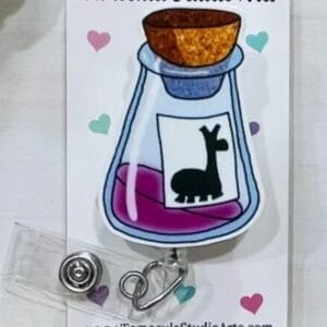 Llama Potion | Llama Extract | Funny Badge Reel | Badge Reel | Medical ID Badge | Nurse Badge Reel Funny | Funny Coworker Gift